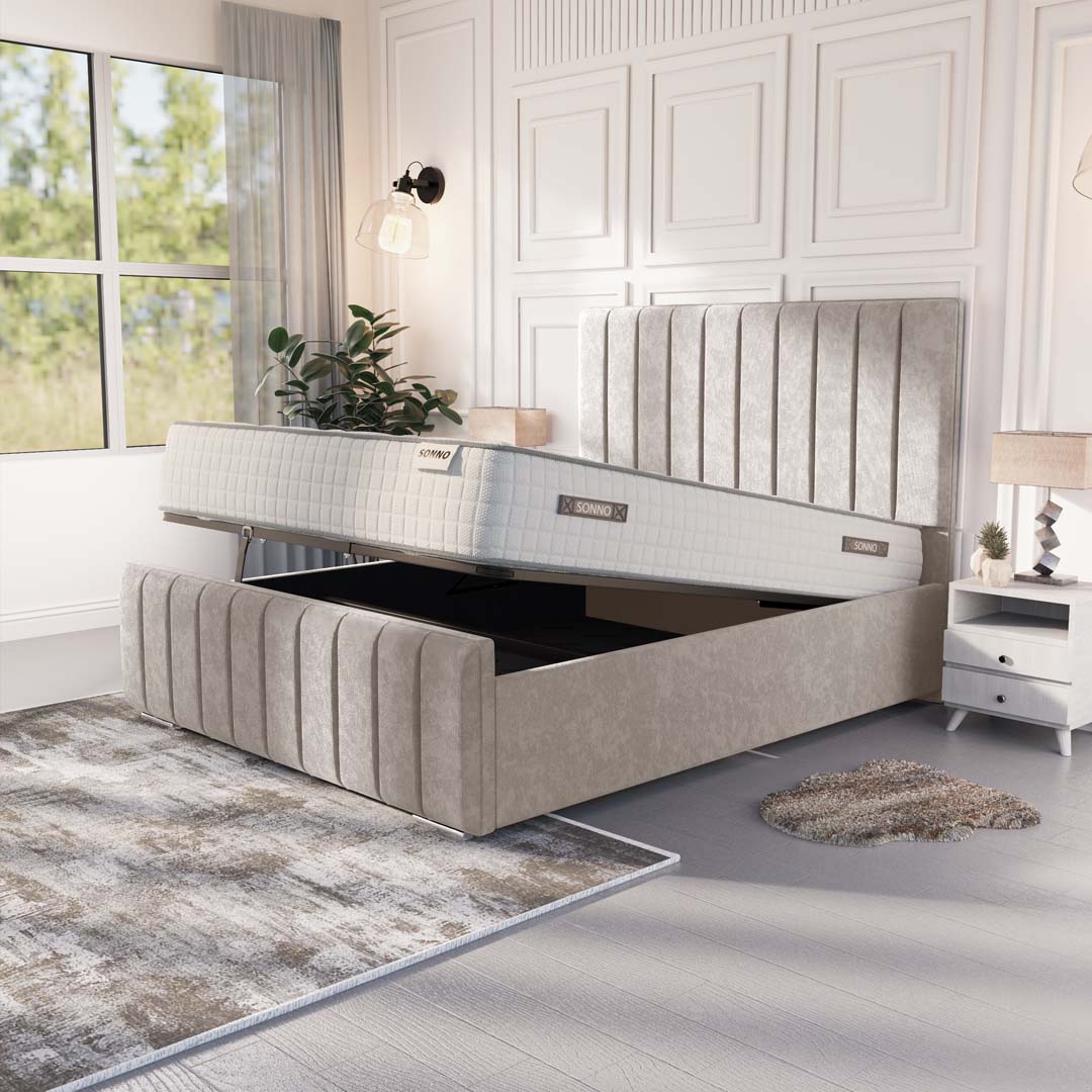 Lisbon Upholstered Ottoman Bed