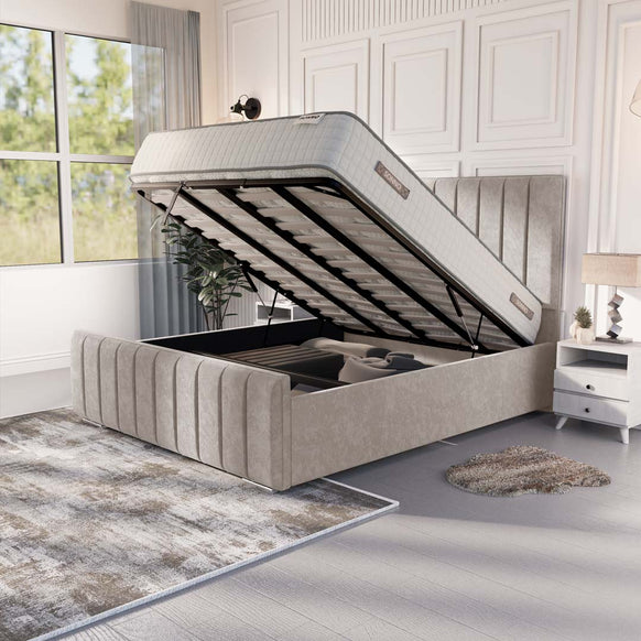Lisbon Upholstered Ottoman Bed