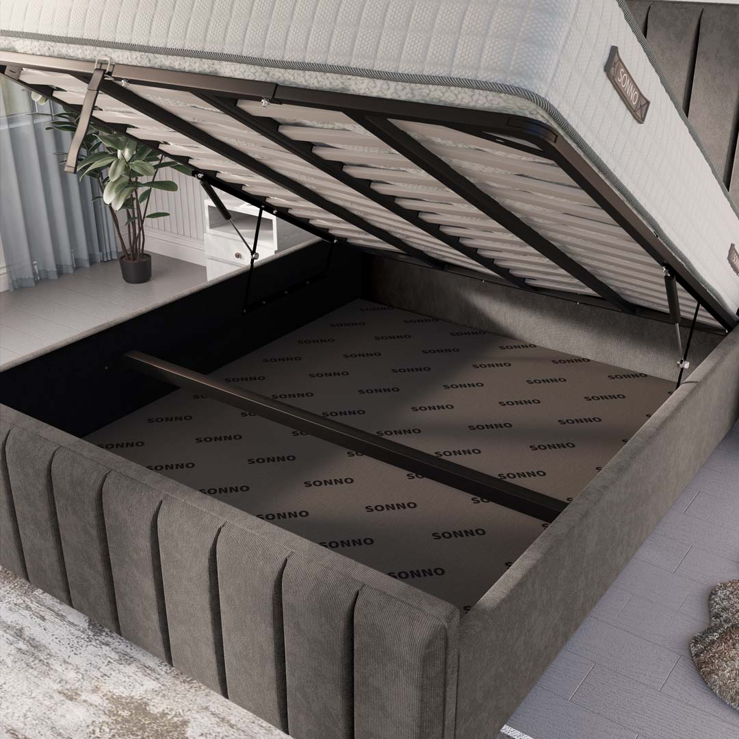 Lisbon Upholstered Ottoman Bed