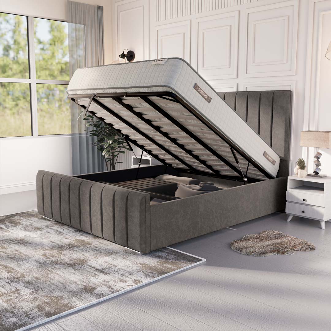Lisbon Upholstered Ottoman Bed