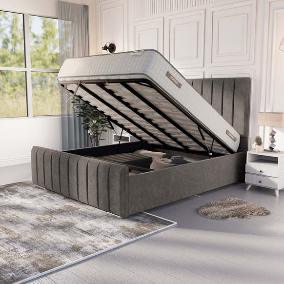 Lisbon Upholstered Ottoman Bed