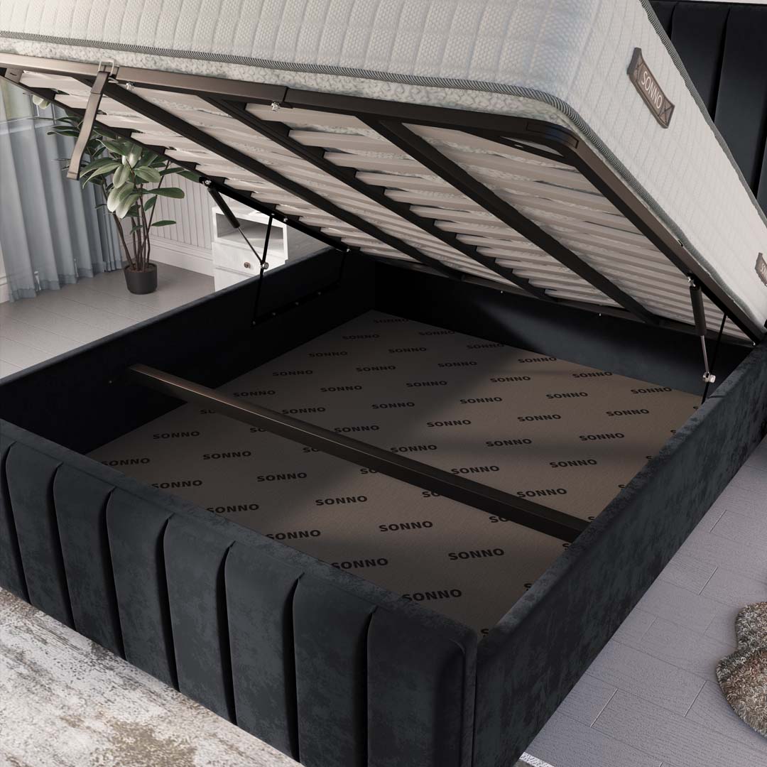 Lisbon Upholstered Ottoman Bed