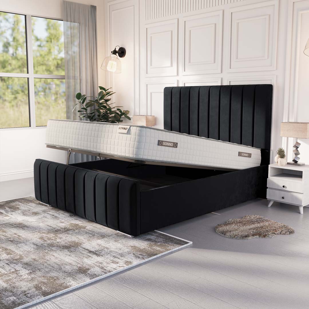 Lisbon Upholstered Ottoman Bed