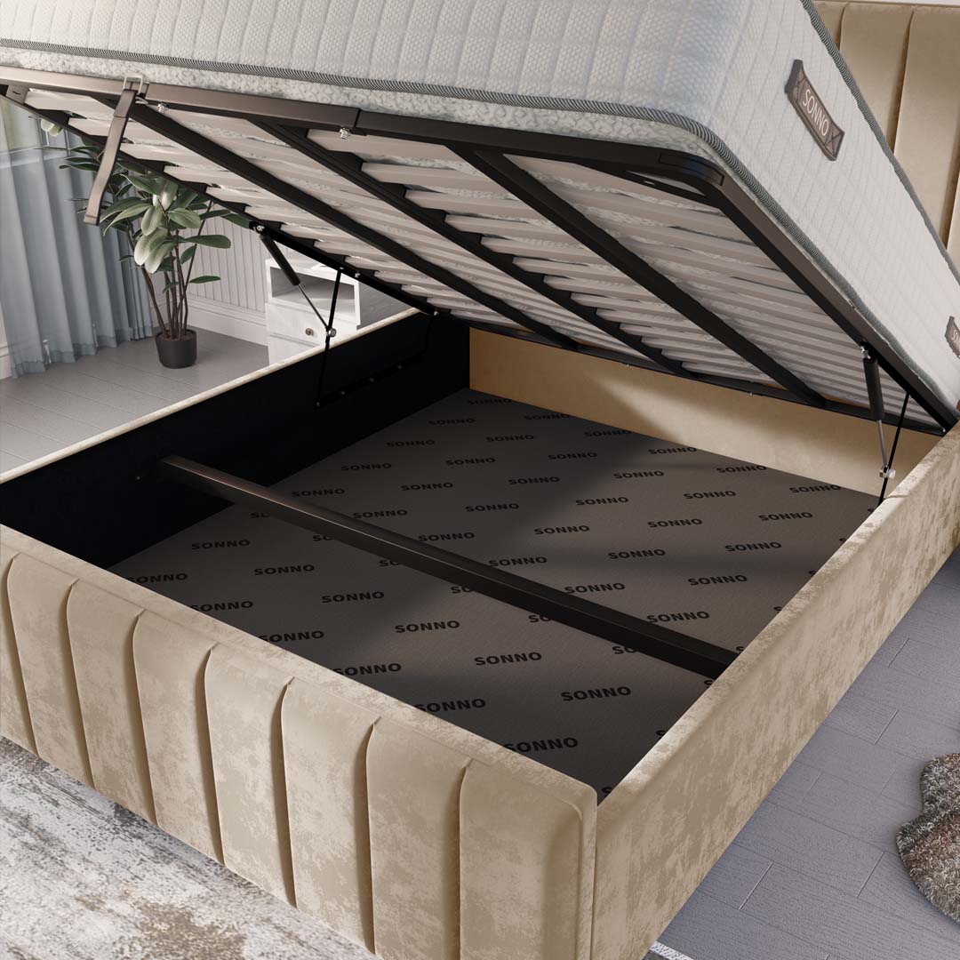 Lisbon Upholstered Ottoman Bed