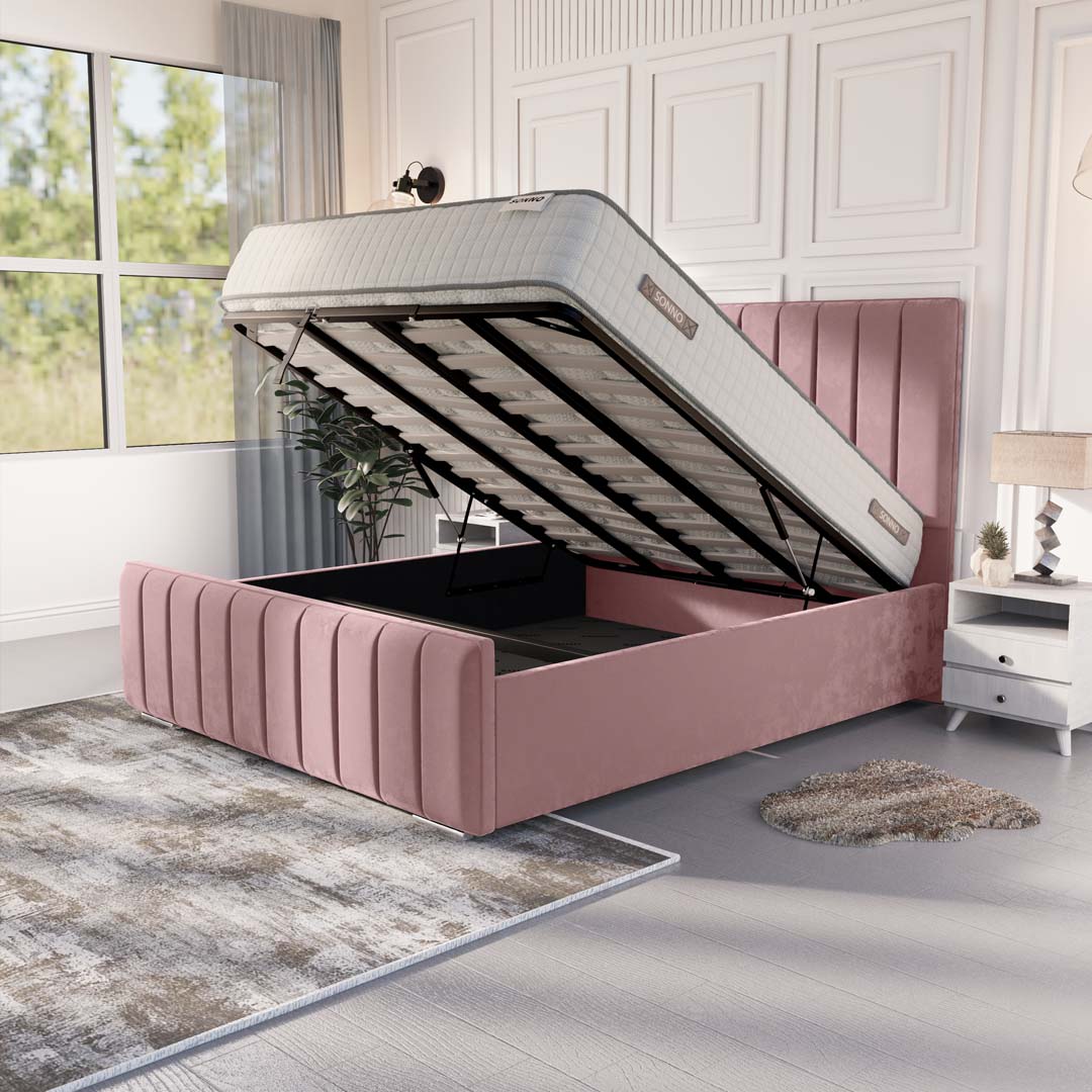 Lisbon Upholstered Ottoman Bed