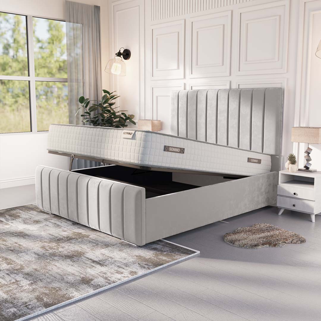 Lisbon Upholstered Ottoman Bed