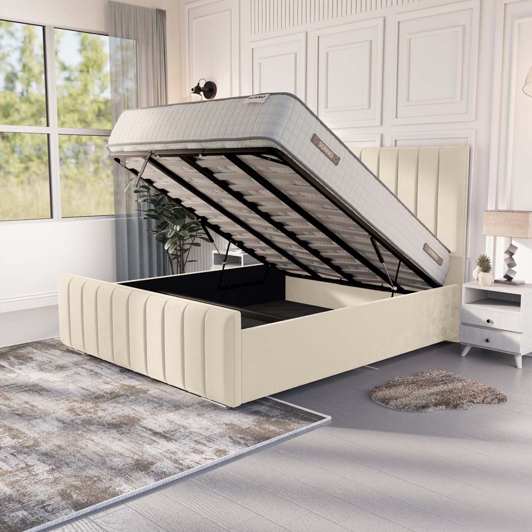 Lisbon Upholstered Ottoman Bed