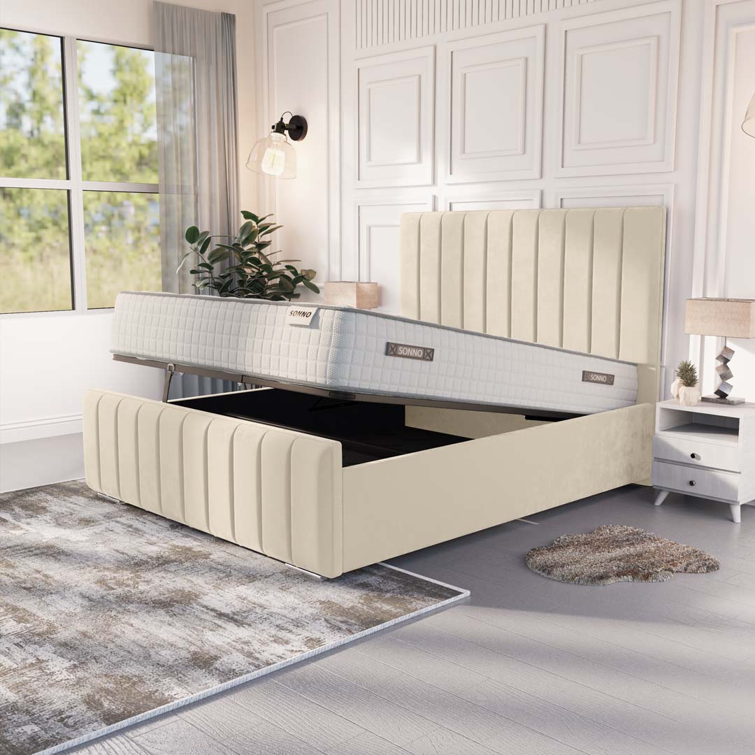 Lisbon Upholstered Ottoman Bed
