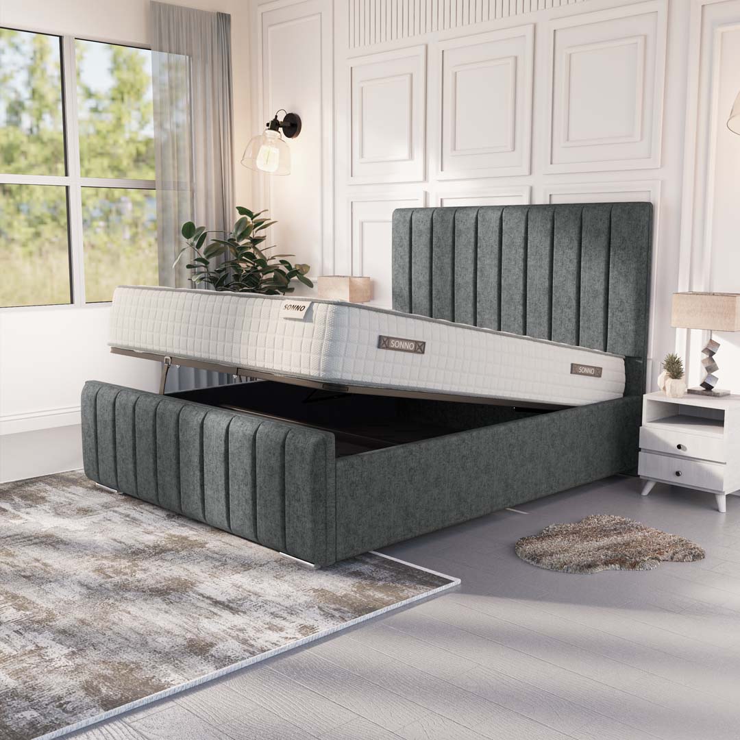 Lisbon Upholstered Ottoman Bed