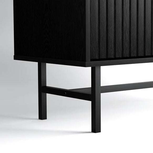 Noir 3 Drawers Chest - Black