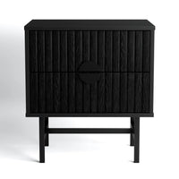 Noir Bedside Table - Black