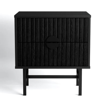 Noir Bedside Table - Black