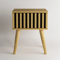 Flute Bedside Table - Natural