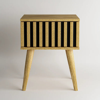 Flute Bedside Table - Natural