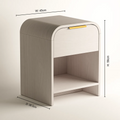 Aero Bedside Table - White