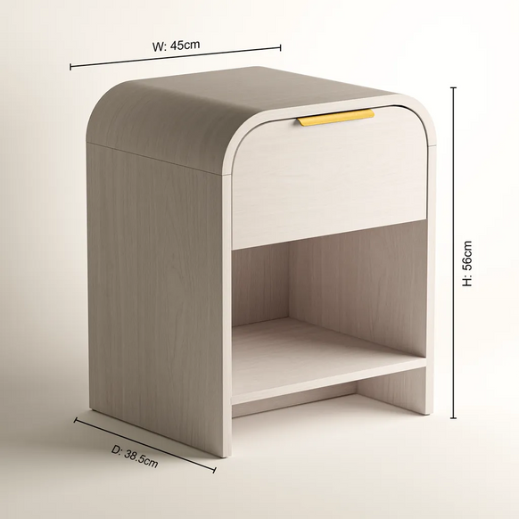 Aero Bedside Table - White