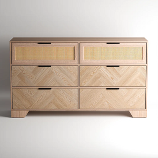 Mayfair 3+3 Drawers Chest - Natural