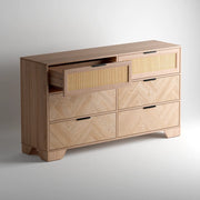 Mayfair 3+3 Drawers Chest - Natural