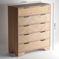 Mayfair 5 Drawers Chest - Natural