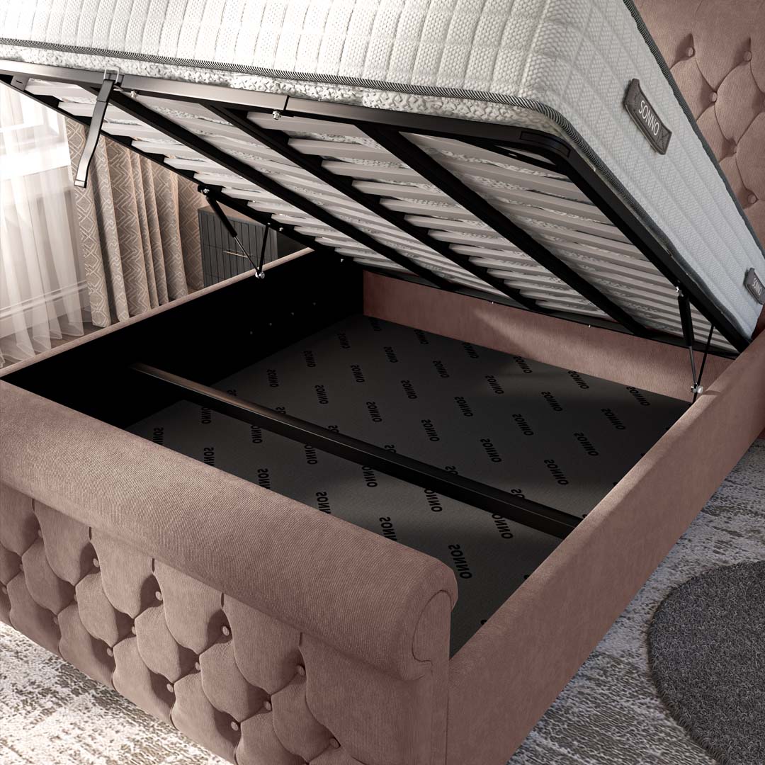Melbourne Upholstered Ottoman Bed