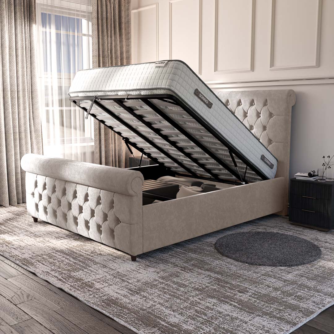 Melbourne Upholstered Ottoman Bed