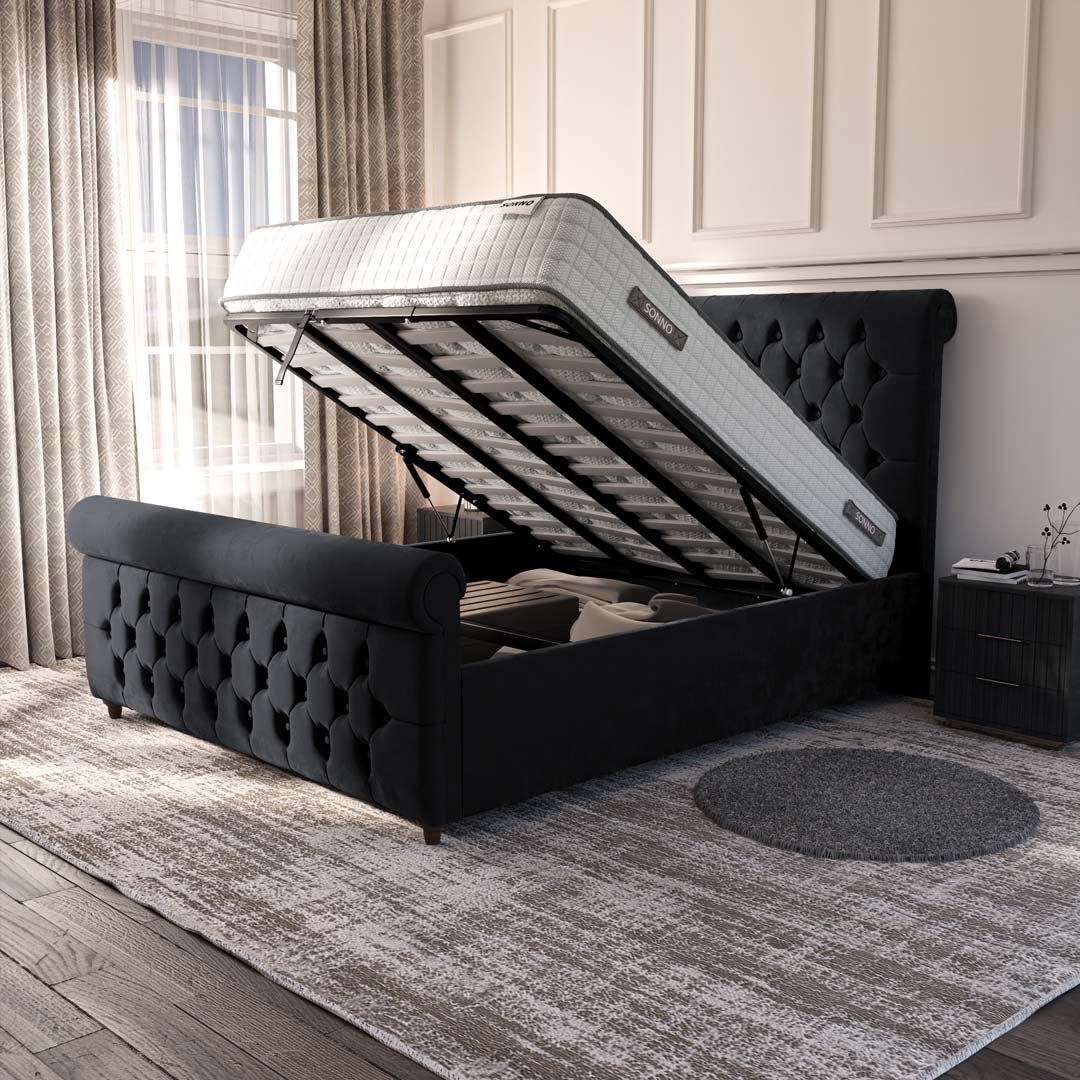 Melbourne Upholstered Ottoman Bed