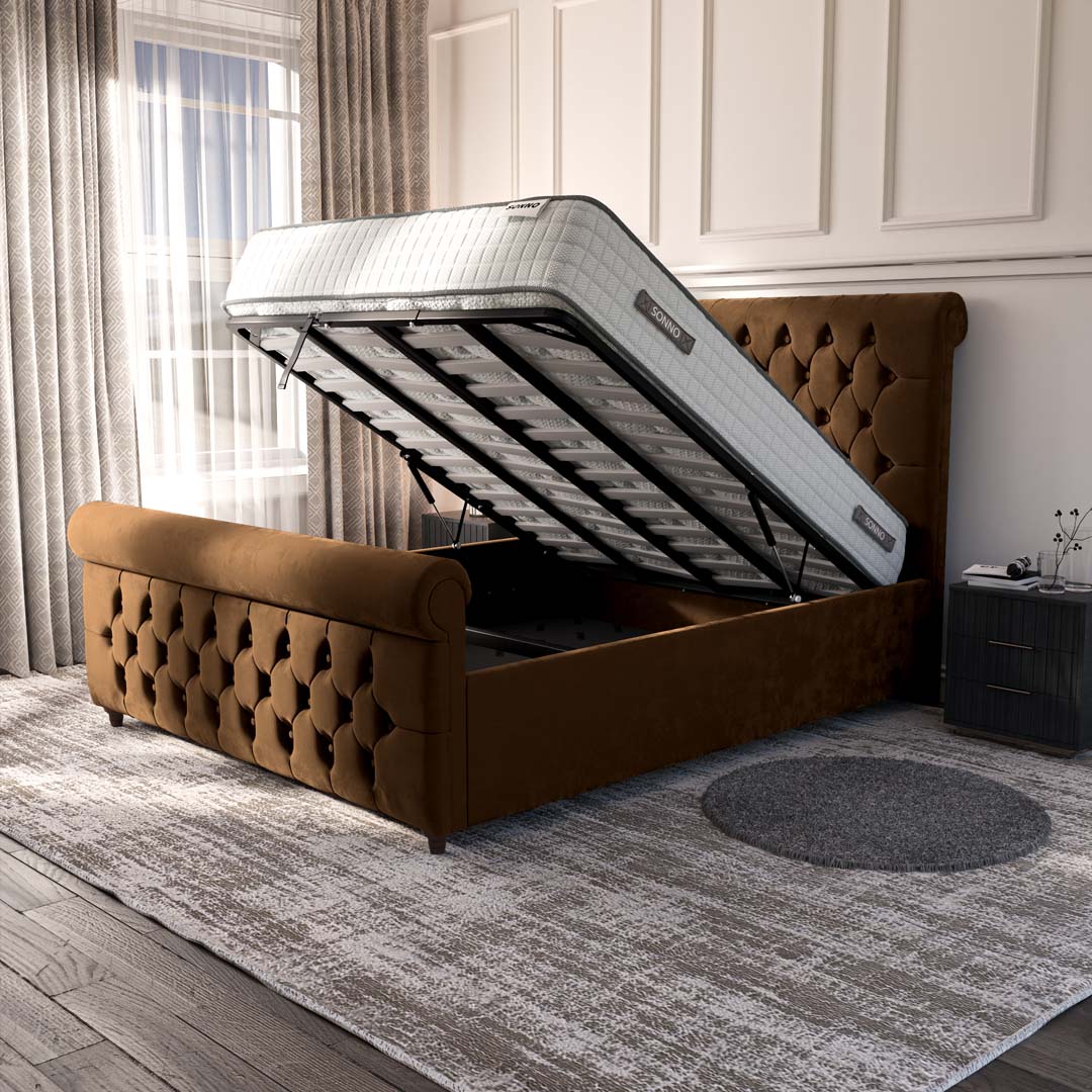 Melbourne Upholstered Ottoman Bed