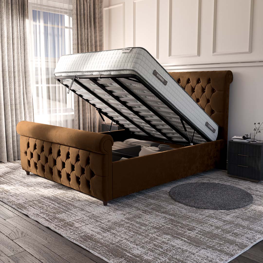 Melbourne Upholstered Ottoman Bed
