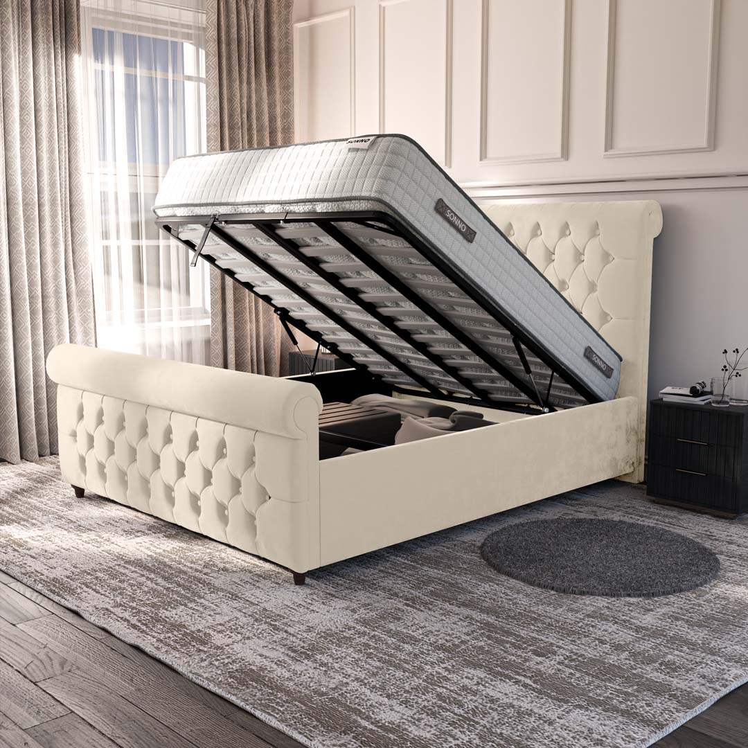 Melbourne Upholstered Ottoman Bed