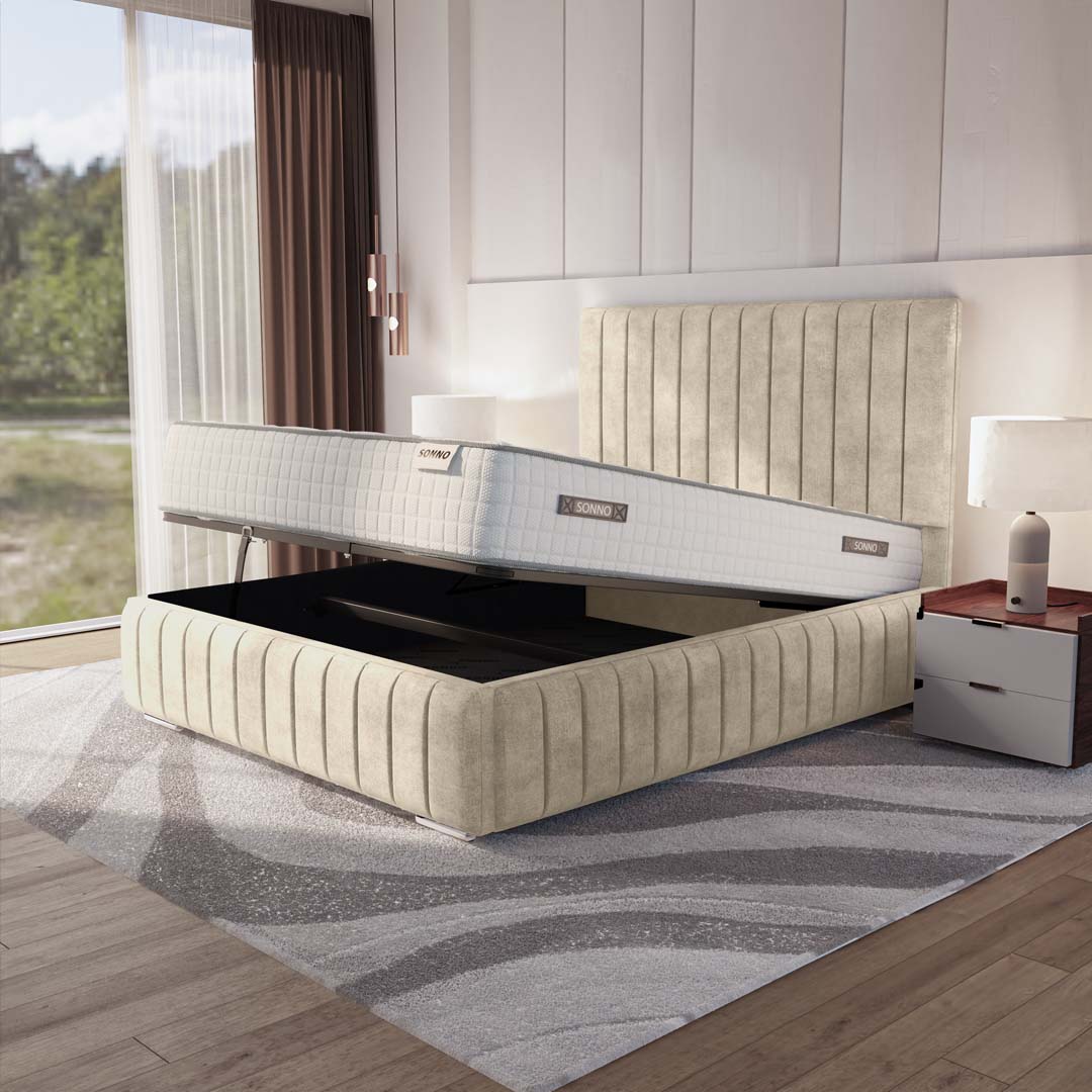 Milan Upholstered Ottoman Bed