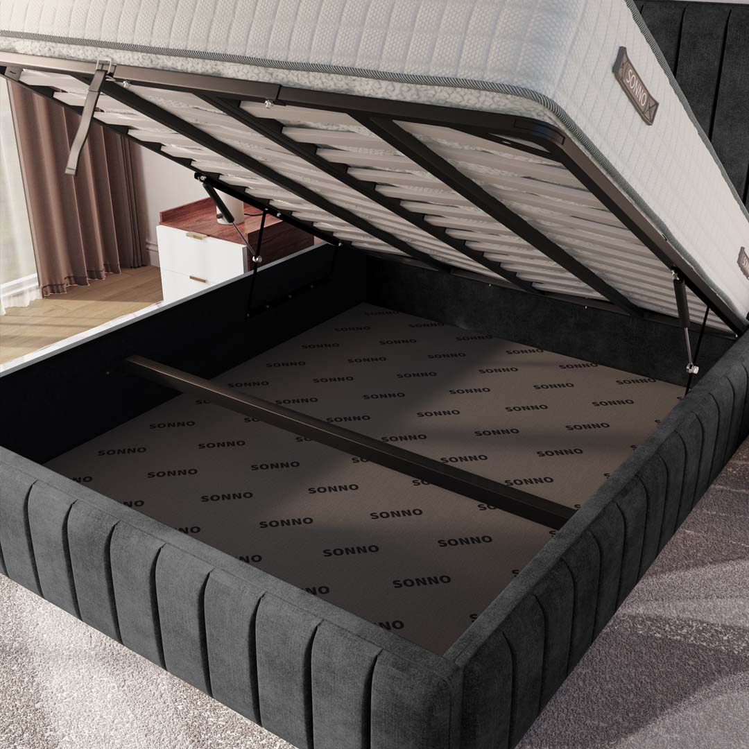 Milan Upholstered Ottoman Bed