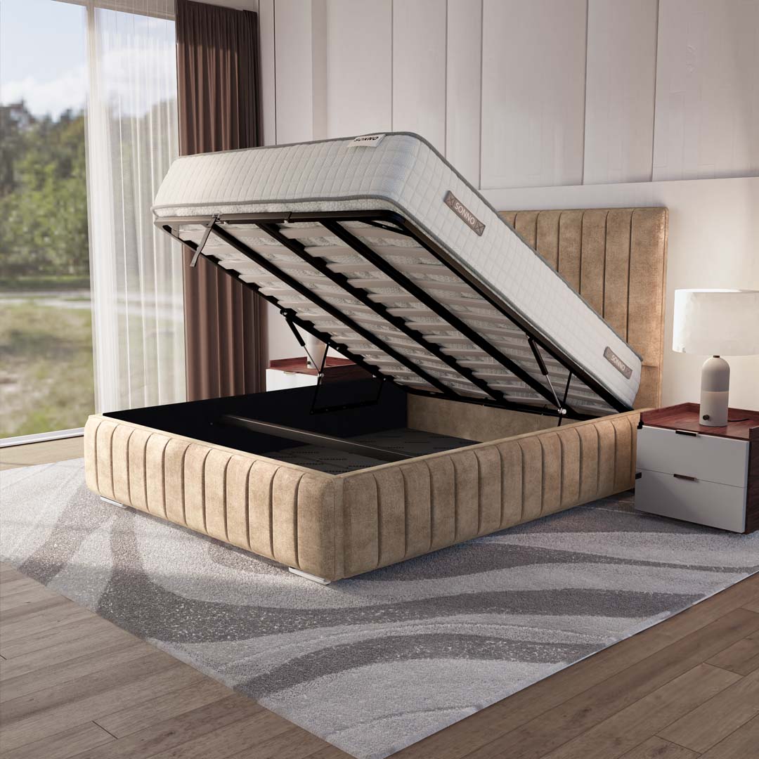 Milan Upholstered Ottoman Bed