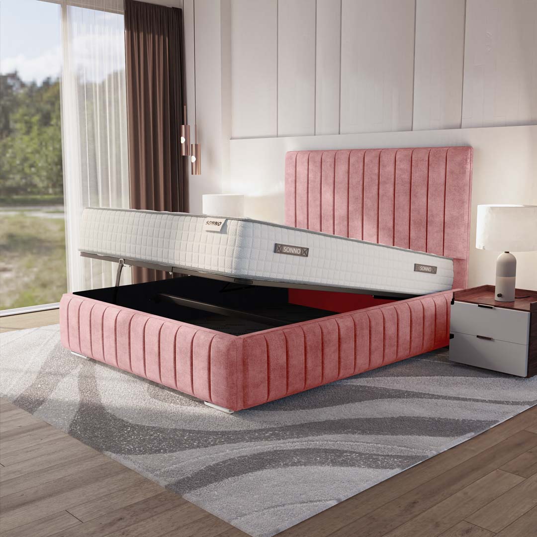 Milan Upholstered Ottoman Bed
