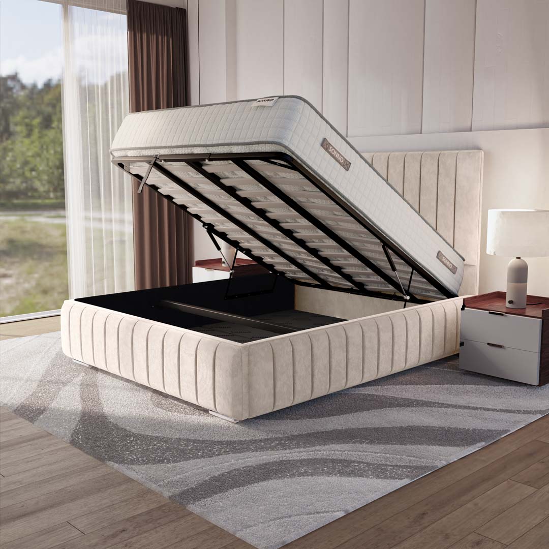 Milan Upholstered Ottoman Bed