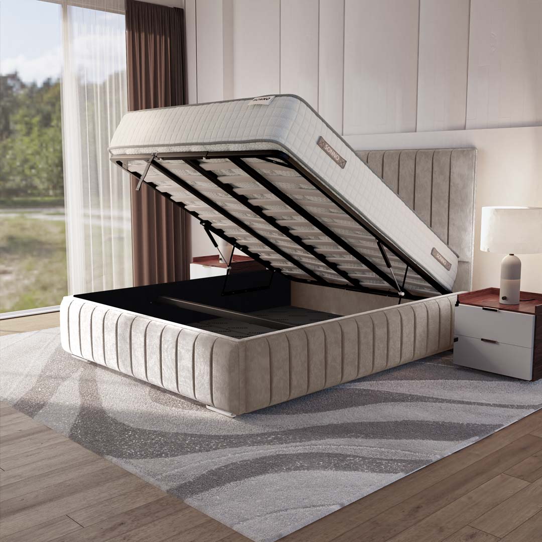 Milan Upholstered Ottoman Bed