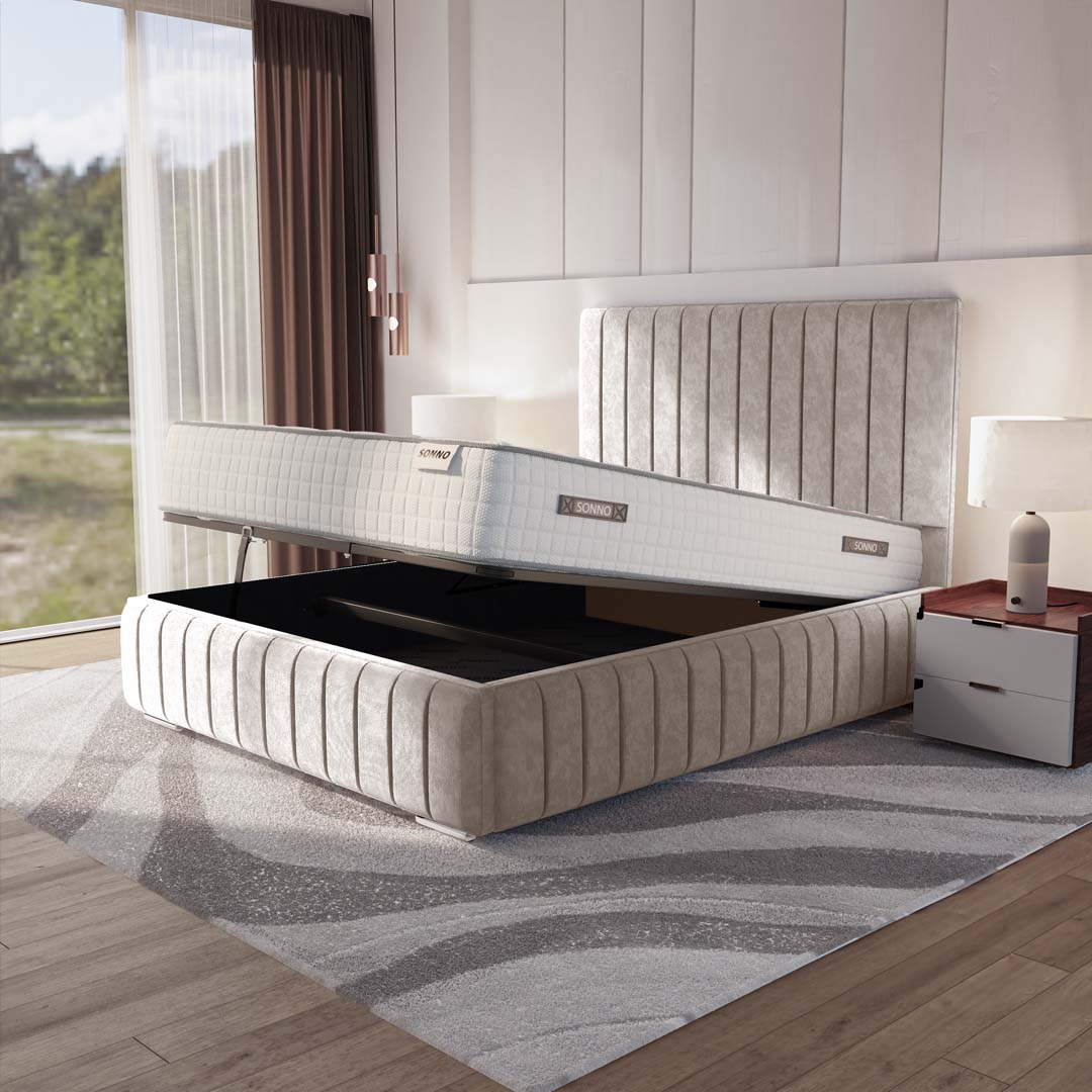 Milan Upholstered Ottoman Bed