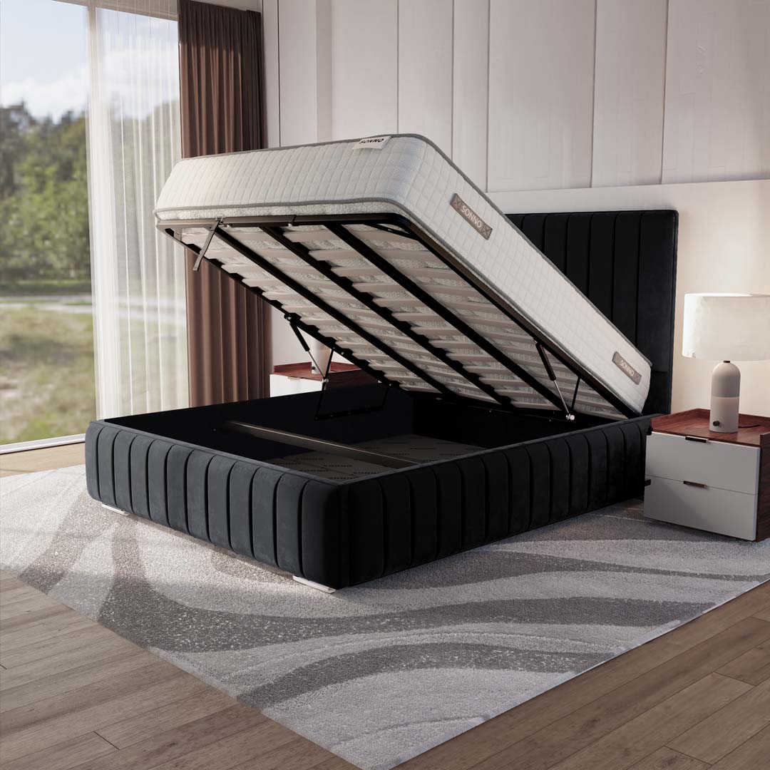 Milan Upholstered Ottoman Bed