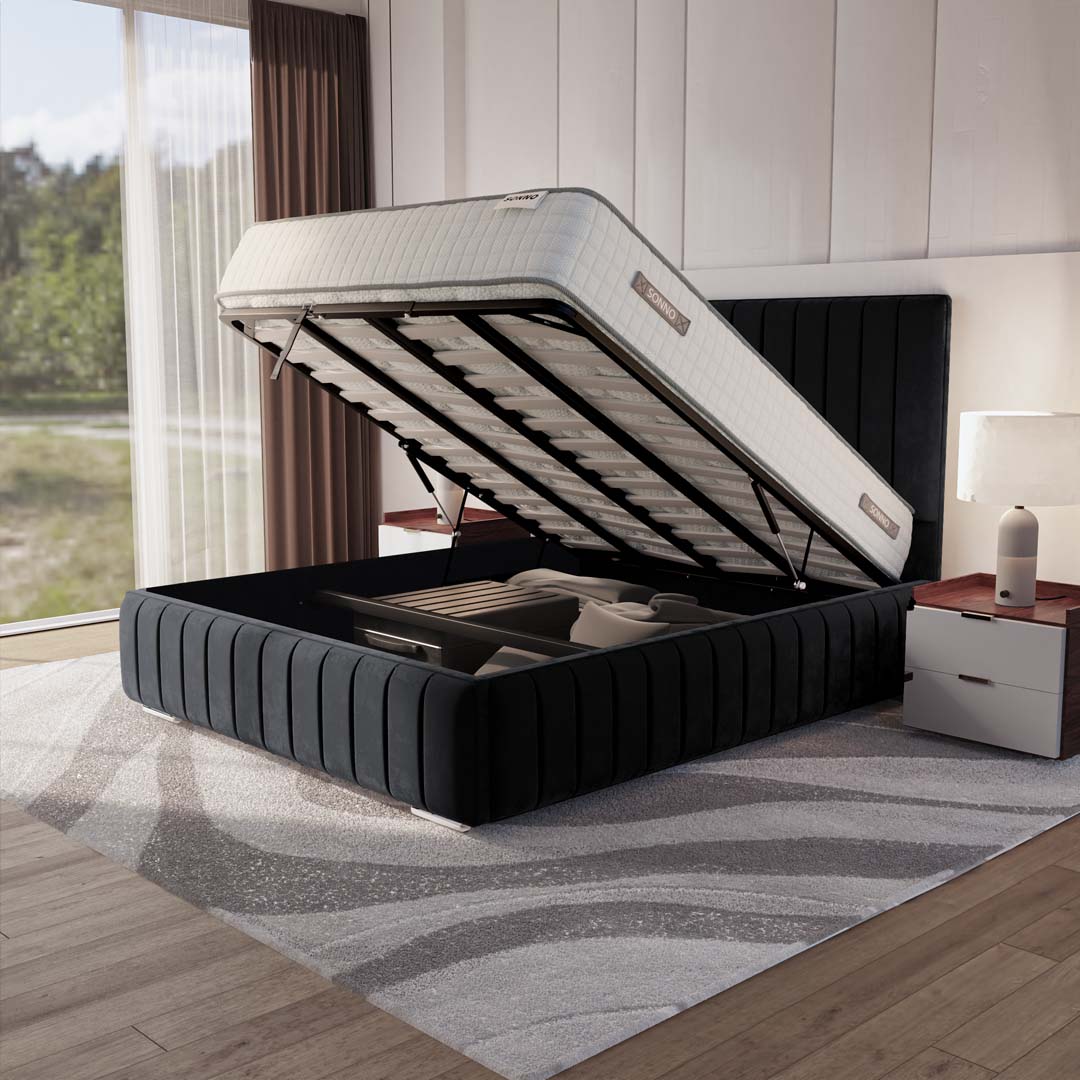 Milan Upholstered Ottoman Bed