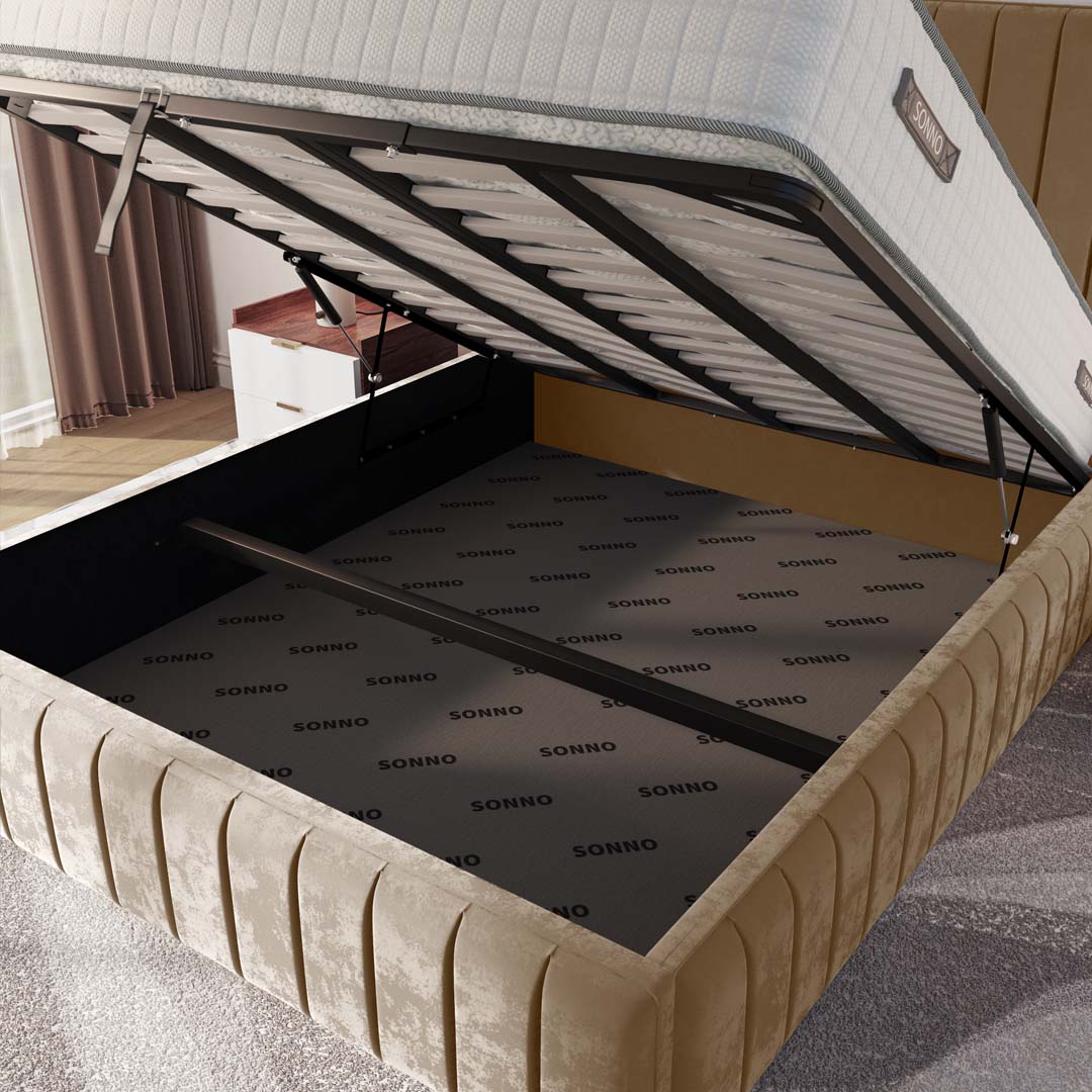 Milan Upholstered Ottoman Bed