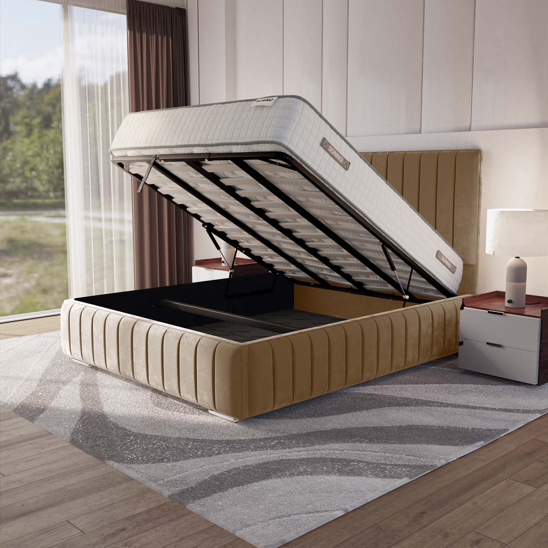 Milan Upholstered Ottoman Bed