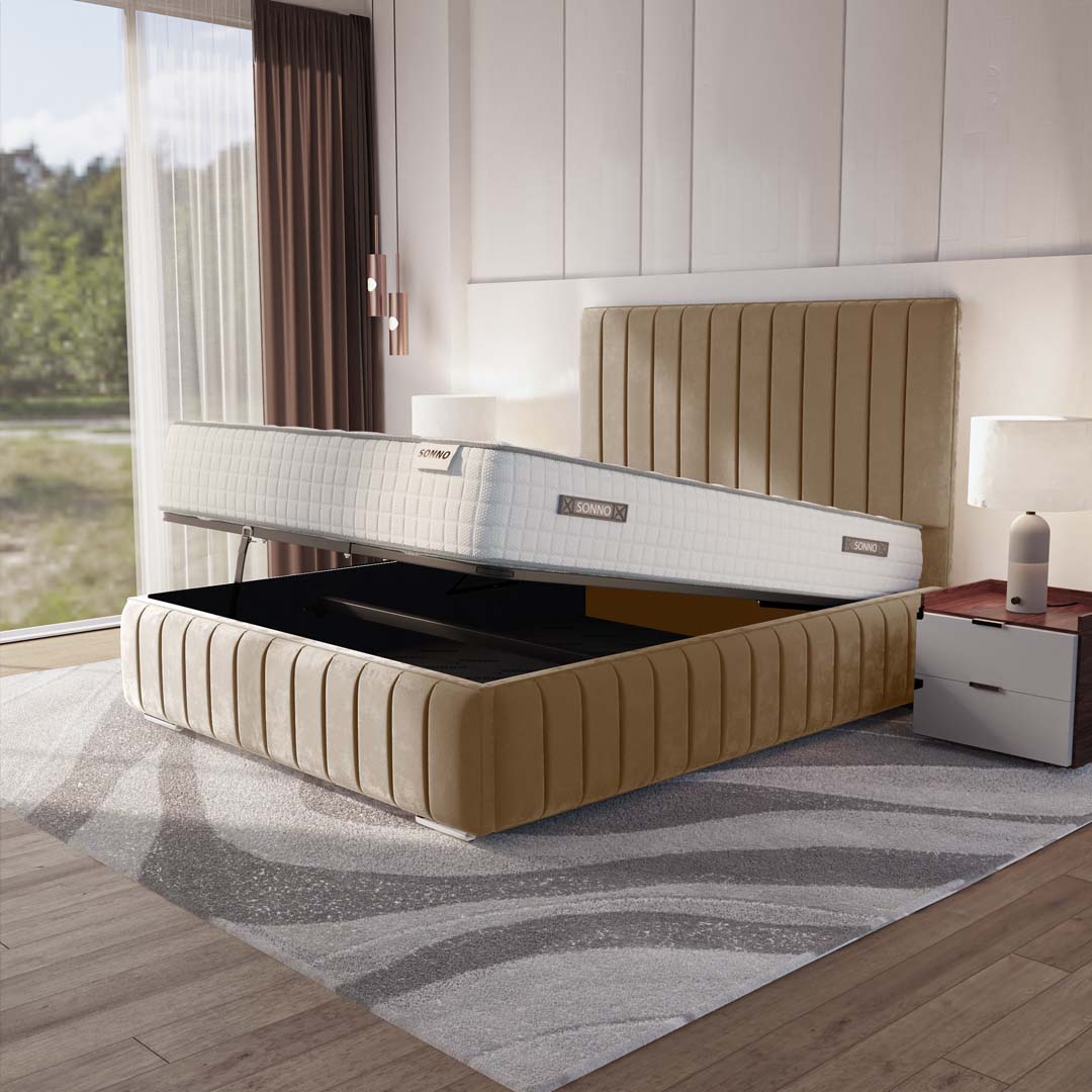 Milan Upholstered Ottoman Bed