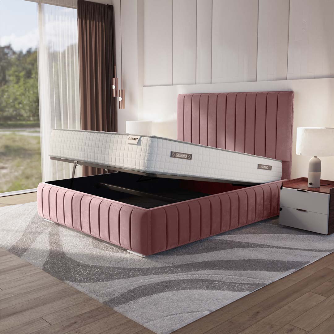 Milan Upholstered Ottoman Bed
