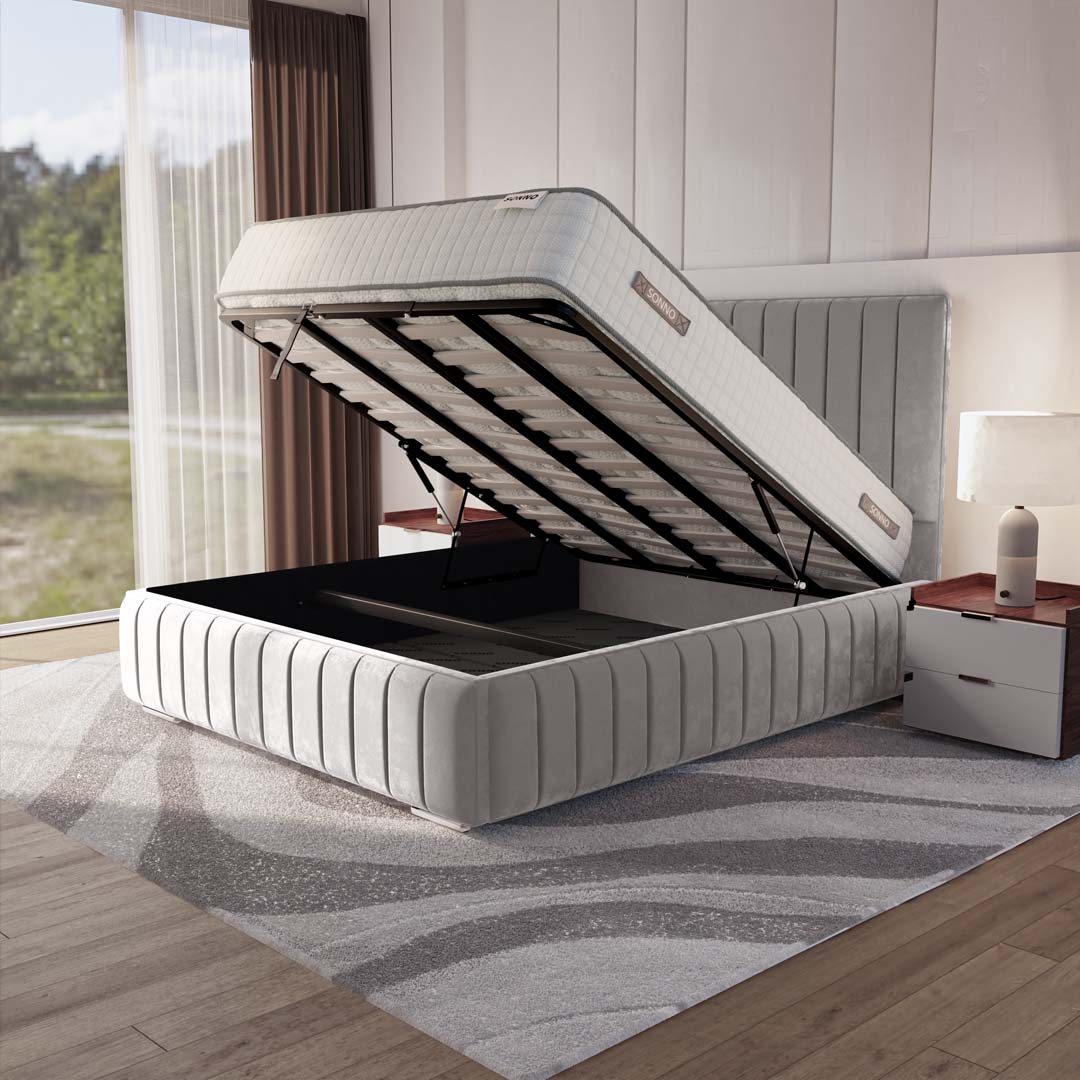 Milan Upholstered Ottoman Bed