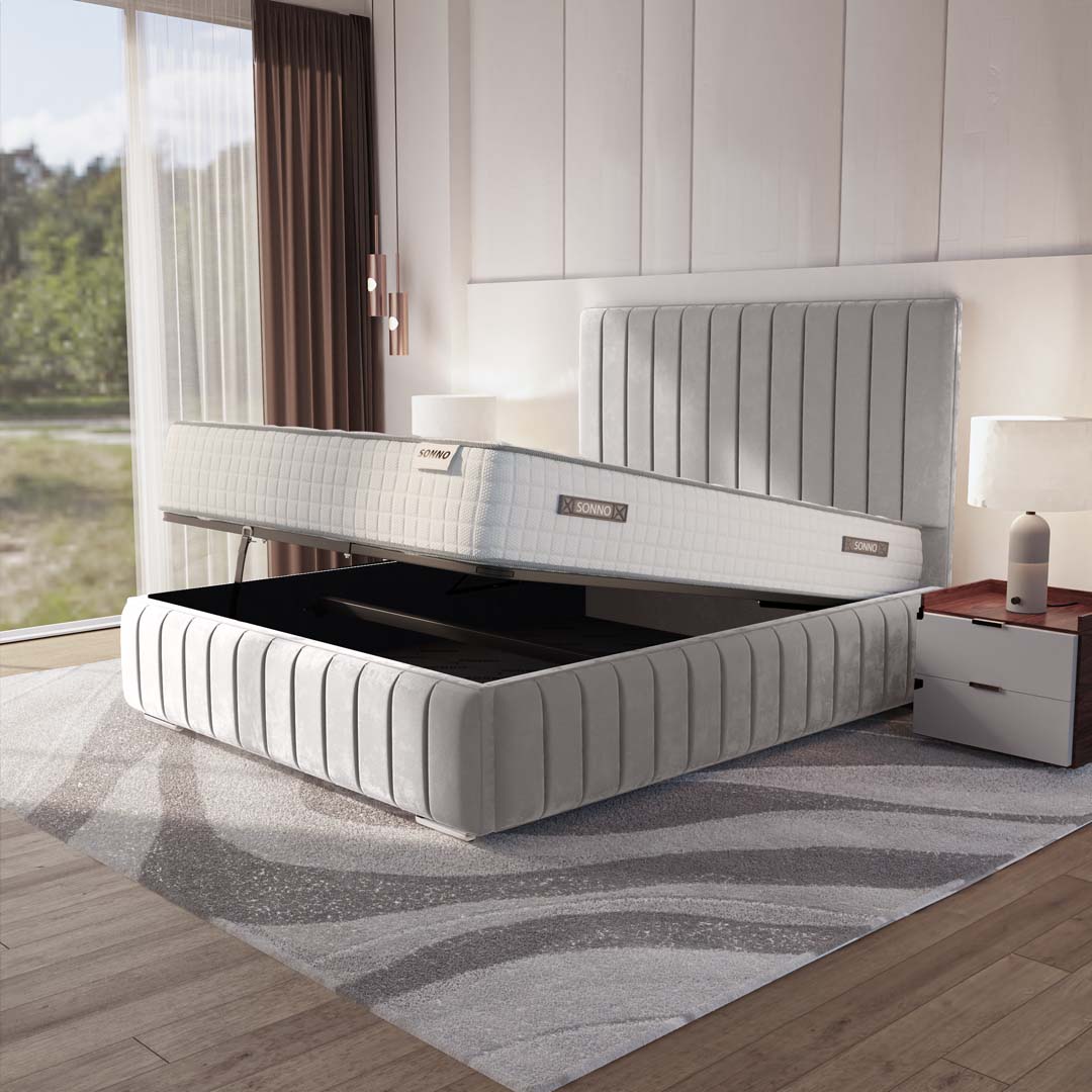 Milan Upholstered Ottoman Bed