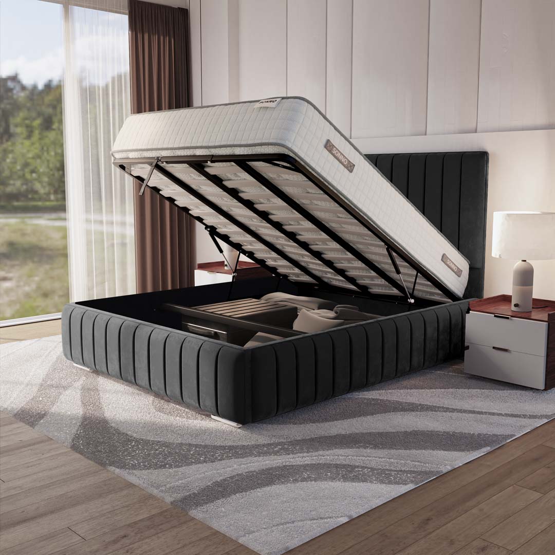 Milan Upholstered Ottoman Bed