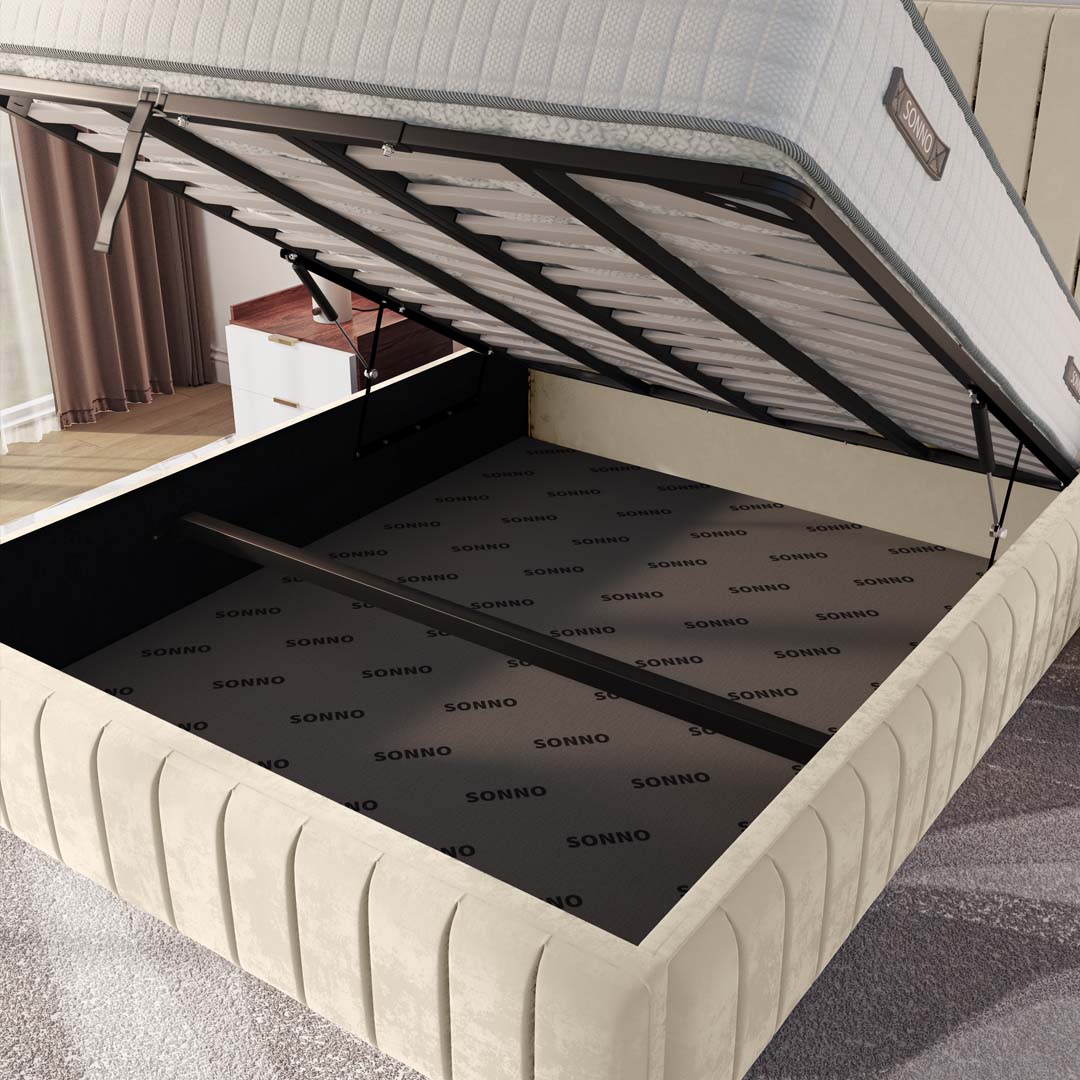 Milan Upholstered Ottoman Bed
