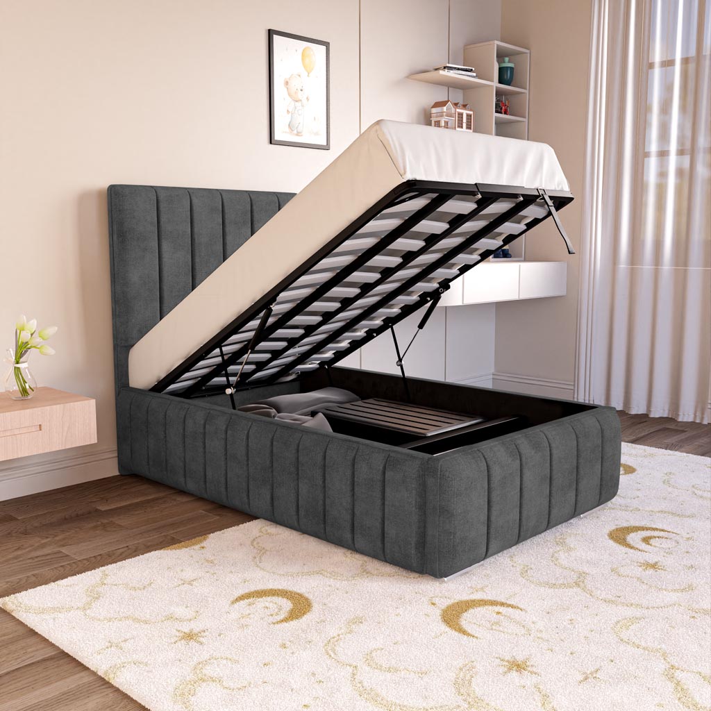 Milan Kids Upholstered Ottoman Bed