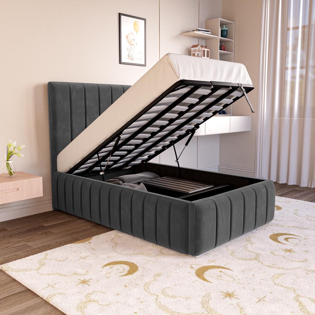 Milan Kids Upholstered Ottoman Bed