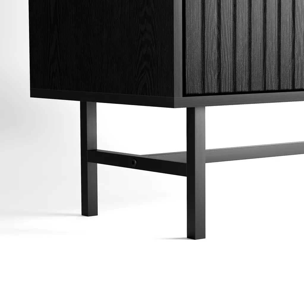 Noir 4 Drawers Chest - Black