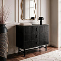 Noir 3 Drawers Chest - Black